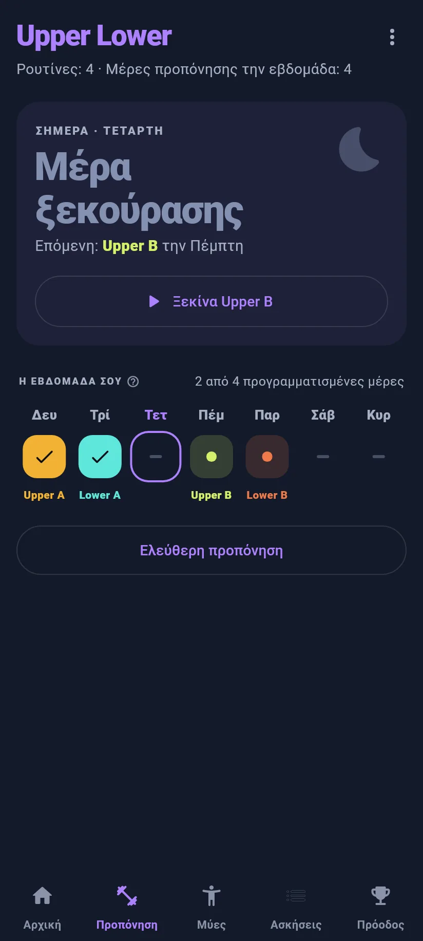 Προπόνηση: η εβδομάδα σου