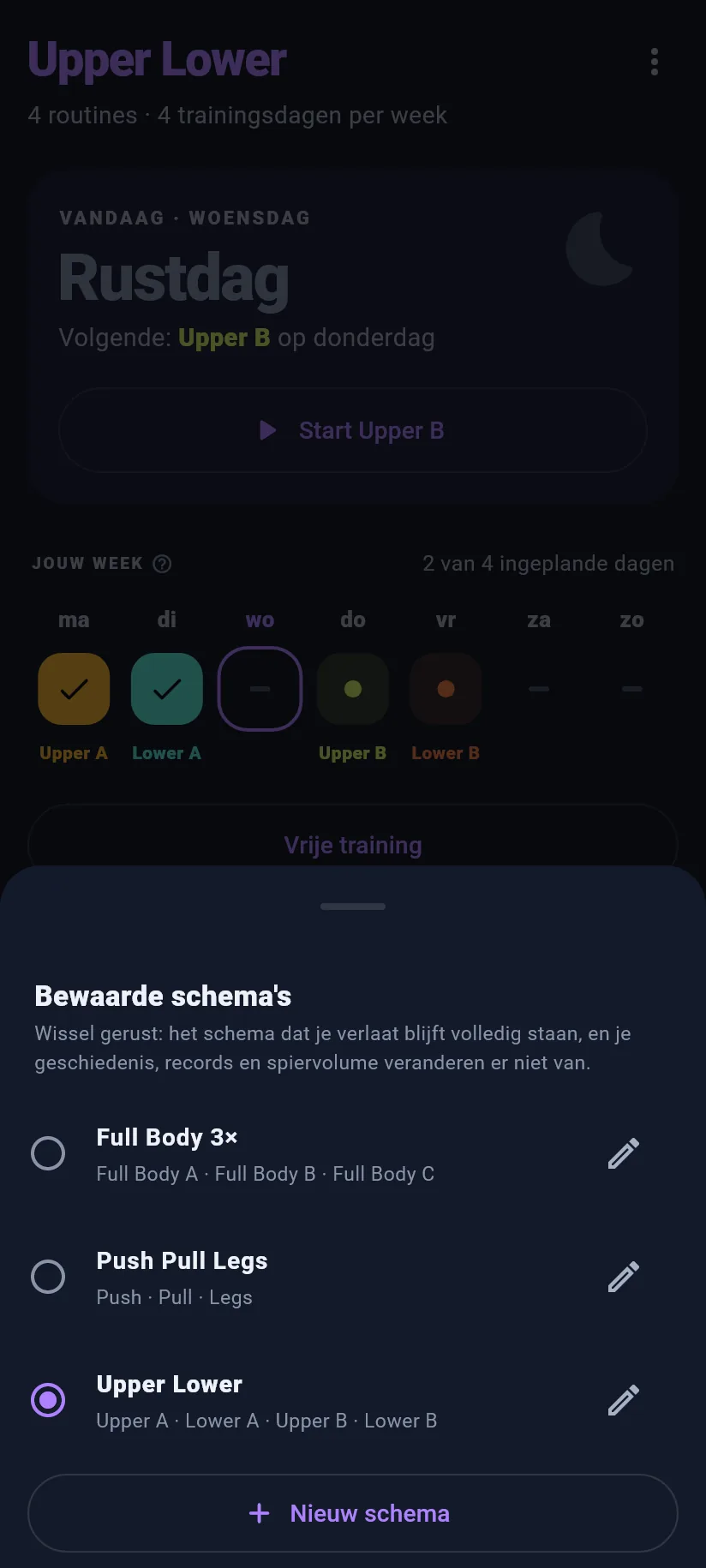 Training: schema's
