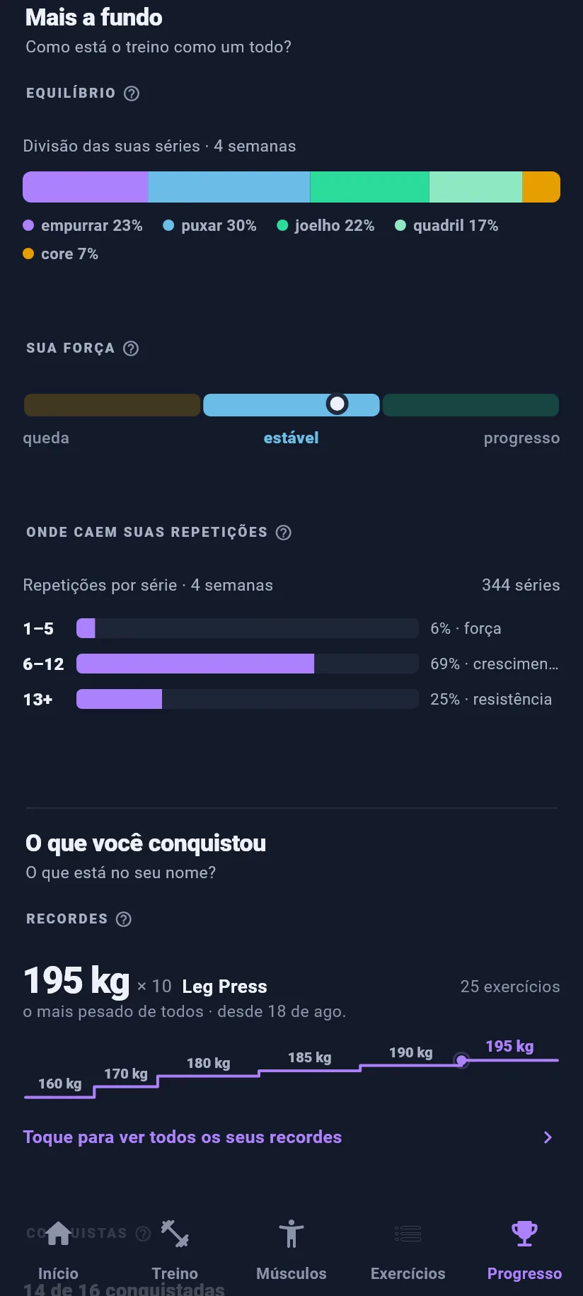 Progresso: mais a fundo
