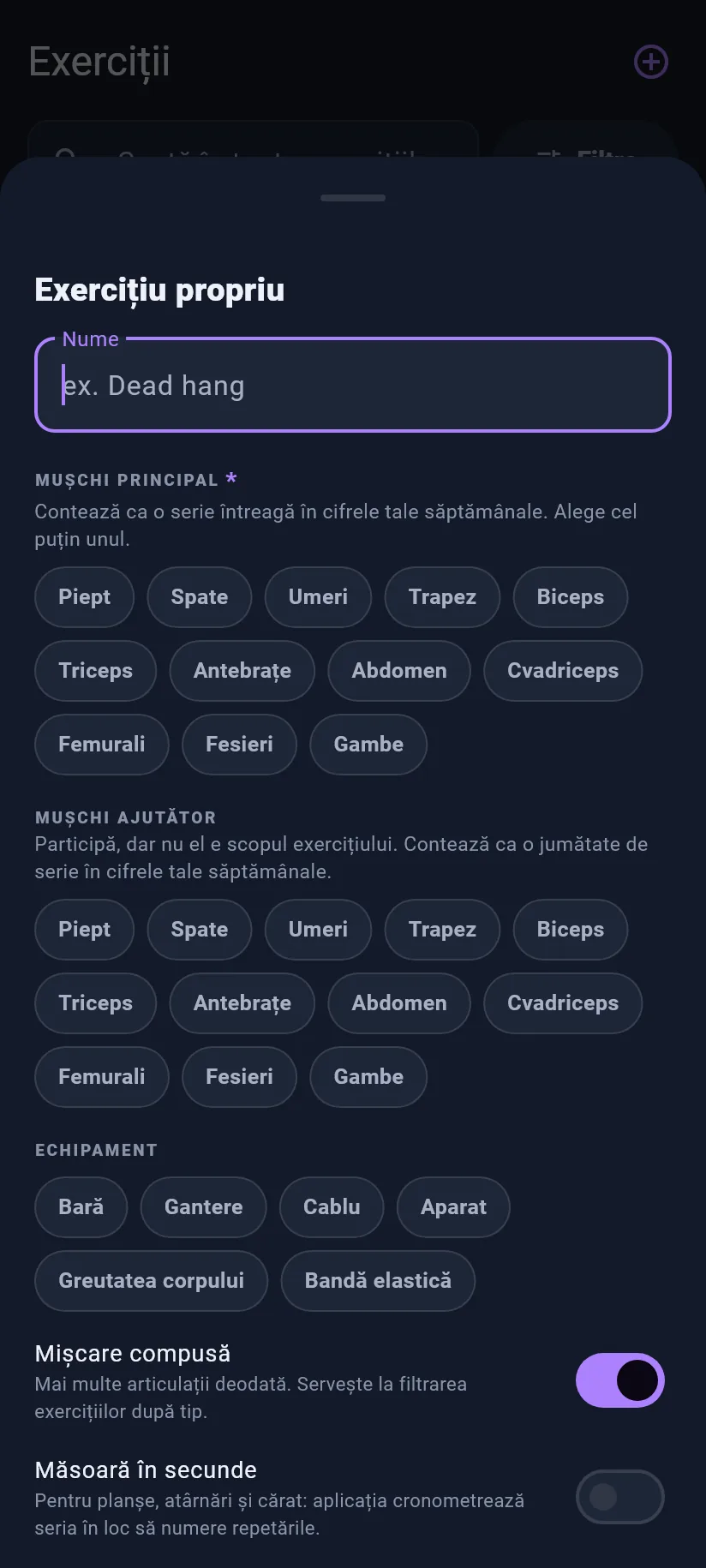 Exerciții: exerciții proprii