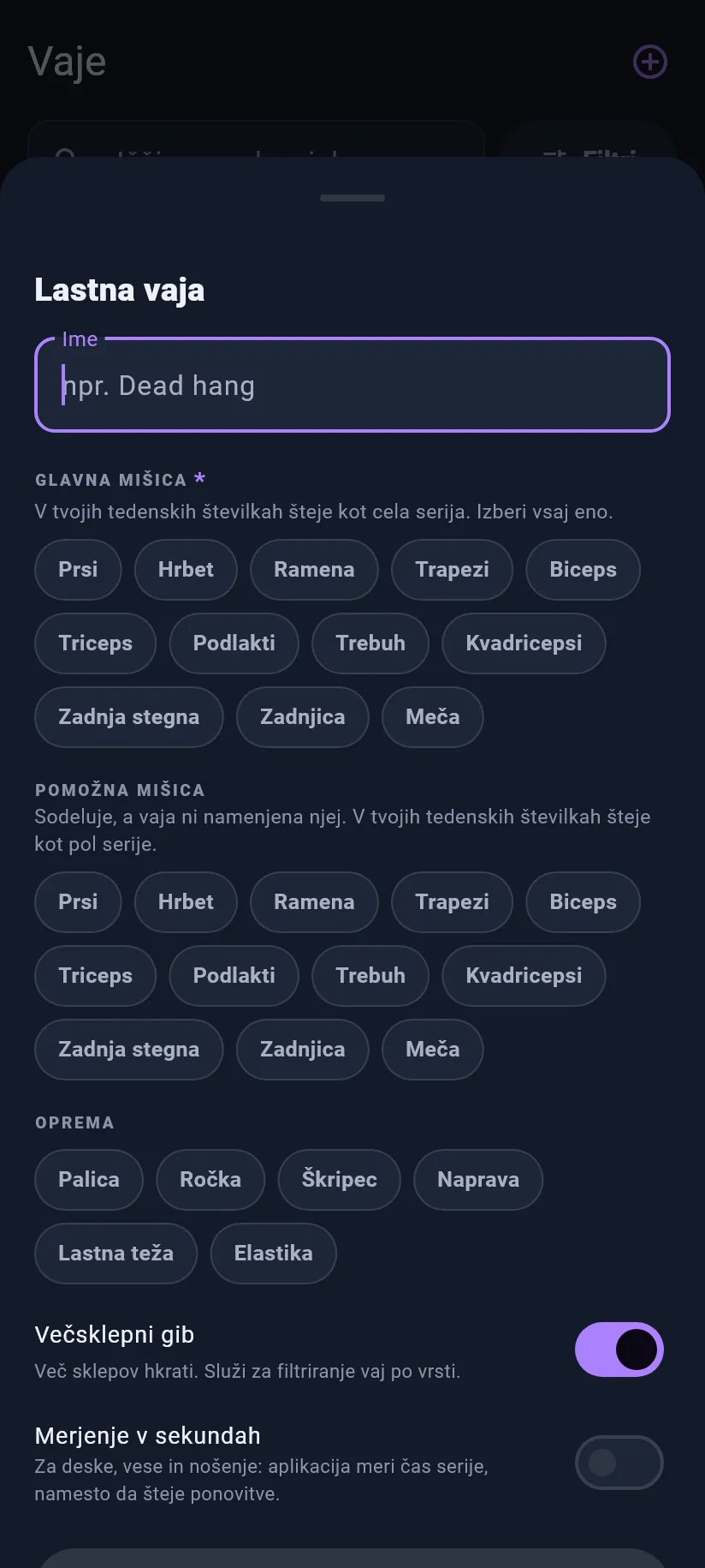 Vaje: lastne vaje